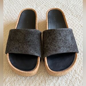 Veronica Beard Black and Brown Sandals